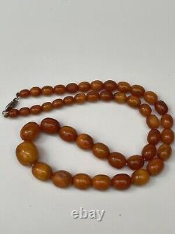 10-20mm Antique Natural Baltic Amber Beads Necklace 51g! Tesbih Misbaha