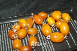 100% Genuine Baltic natural butterscotch egg yolk amber necklace 16.5g