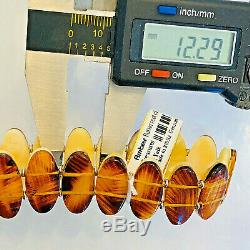 100% Genuine Russian Baltic Amber Bracelet Vintage Butterscotch Egg Yolk