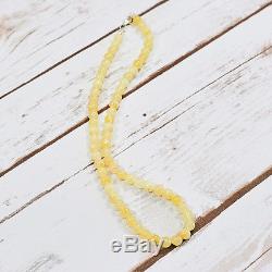 100% Natural Baltic Amber Necklace Genuine Amber Necklace Egg Yolk Colour Amber