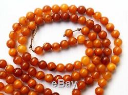 100 % Natural Christian Butterscotch Amber Beads Rosary Vintage 26 gr Lot 2 pcs