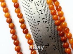 100 % Natural Christian Butterscotch Amber Beads Rosary Vintage 26 gr Lot 2 pcs