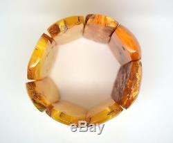 100 gram Antique Natural Baltic Amber Bracelet Egg Yolk RED Butterscotch RARE