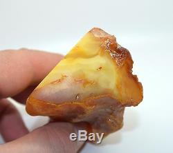 102.3 Gram Natural Baltic Antique Raw Amber Butterscotch Royal White Egg Yolk