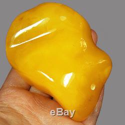 105.6g 100% Natural Baltic Antique Polished Butterscotch Egg Yolk Amber YRL124