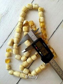 108,9gr Natural Baltic Amber Landscape Islamic Prayer Rosary Beads Tesbih Misbah
