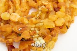 10X Baltic Amber necklace natural beads stone yellow egg bernstein #2662T