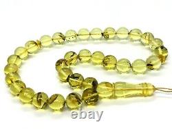 12 mm Islamic 33 Prayer Beads Natural Baltic Amber Tasbih Misbaha 34,4g 10574