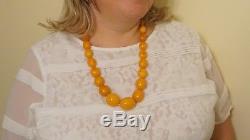 125gm Natural Baltic Amber Necklace with GIA Report Butterscotch BERNSTEIN
