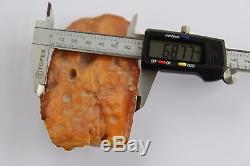 130 gr. Antique natural Baltic Sea butterscotch egg yolk amber stone