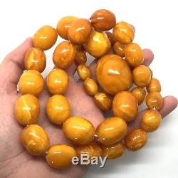 141,8g Natural Baltic Amber Necklace, HUGE SIZE
