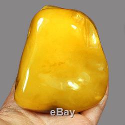 142.9g 100% Natural Baltic Antique Polished Butterscotch Egg Yolk Amber YRL122