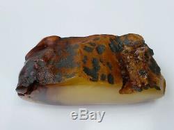 146.7 gr Amber Baltic Stone 100%Natural Original Rock RAW Genuine Multicolor R56