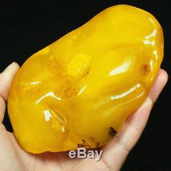 160.2g 100% Natural Polished Baltic Butterscotch Amber Antique Egg Yolk YRL127