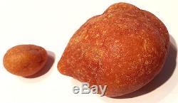 17.9g NUGGET BEAD DROP FORM Baltic Amber Natural Butterscotch rough stones