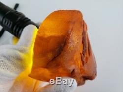 171.7gr 100% AMBER BALTIC NATURAL RAW STONE Pendant GENUINE Amber Multicolor B21