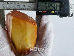 171.7gr 100% AMBER BALTIC NATURAL RAW STONE Pendant GENUINE Amber Multicolor B21