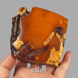 173.05g 100% Natural Old Baltic Butterscotch Amber Antique Egg Yolk YRL39