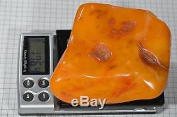 176,4 g Natural Baltic Sea Amber Huge Raw Stone EggYolk antique butterscotch