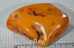 176,4 g Natural Baltic Sea Amber Huge Raw Stone EggYolk antique butterscotch
