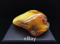 190g Natural Baltic Amber Stone Mat Yellow White Beeswax Colour Bernstein