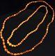 2 Fine Antique Chinese Natural Baltic Butterscotch Egg Yolk Amber Bead Necklaces