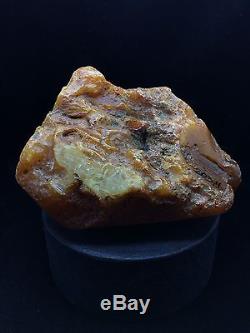 202g Natural Rare Baltic Amber Stone Mat Yellow Beeswax Colour Bernstein