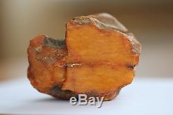 213 gr. Antique natural Baltic Sea butterscotch egg yolk square amber stone