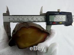 218.0 GR AMBER BALTIC NATURAL STONE RAW Pendant 100%GENUINE Amber Multicolor Q16