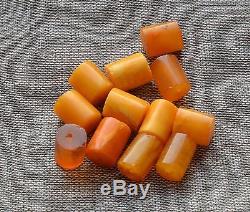 27 gr Genuine natural baltic amber round beads necklace egg yolk butterscotch
