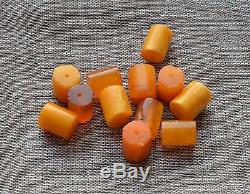 27 gr Genuine natural baltic amber round beads necklace egg yolk butterscotch