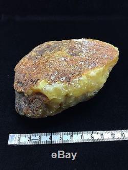 276g Natural Special Baltic Amber Stone Mat Yellow Beeswax Colour Bernstein