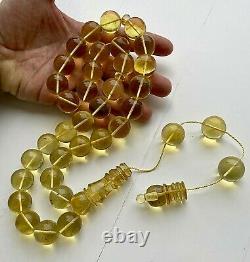 3 INCLUSION INSECT Big 20mm. Beads Natural Baltic Amber Islamic Prayer Rosary