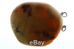 30.2 g Huge Natural Baltic Sea Amber Pendant EggYolk antique butterscotch tiger