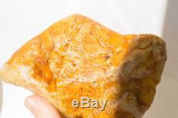 300 gram Natural Raw Baltic Amber stone, pendant butterscotch egg yolk color