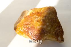 300 gram Natural Raw Baltic Amber stone, pendant butterscotch egg yolk color