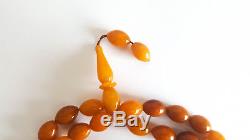 31g Antique natural baltic amber eggyolk rosary prayer ambar