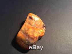 33,2 grams Antique Natural Baltic Egg Yolk Butterscotch Amber Stone