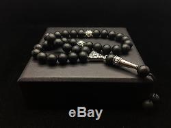 33,2g Natural Baltic Amber Rosary Tesbih Kehribar Black Round 10mm Beads