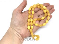 33 Islamic Prayer Beads Baltic Amber Olive Tasbih Gift Misbaha Rosary 23g 5220