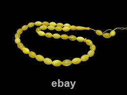 33 Islamic Prayer Beads Baltic Amber Olive Tasbih Gift Misbaha Rosary 23g 5220