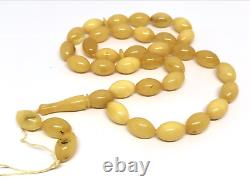 33 Islamic Prayer Beads Baltic Amber Olive Tasbih Gift Misbaha Rosary 23g 5220