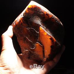 334.5g 100% Natural Old Baltic Butterscotch Amber Antique Egg Yolk YRL37