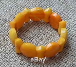 35.1 gr Genuine vintage natural baltic amber bracelet egg yolk butterscotch