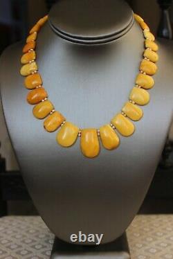 35gr Set of Natural Baltic Egg Yolk Butterscotch Amber Necklace Clips and Ring
