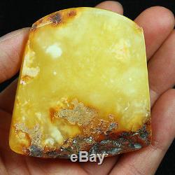37.43g 100% Natural Baltic Butterscotch Egg Yolk Amber Antique Pendant YRLP1