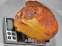 371.7 g Huge Natural Baltic Sea Amber Raw Stone EggYolk antique butterscotch