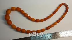 38 gr. Unique! Alpha plus natural egg yolk Baltic amber antique set of beads