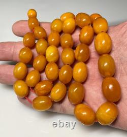 40.8 Grams Antique Natural Kahraman Amber Islamic Rosary Prayer Beads