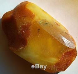 40.91 gm Vintage Butterscotch Egg Yolk Color Genuine Natural Baltic Amber Stone